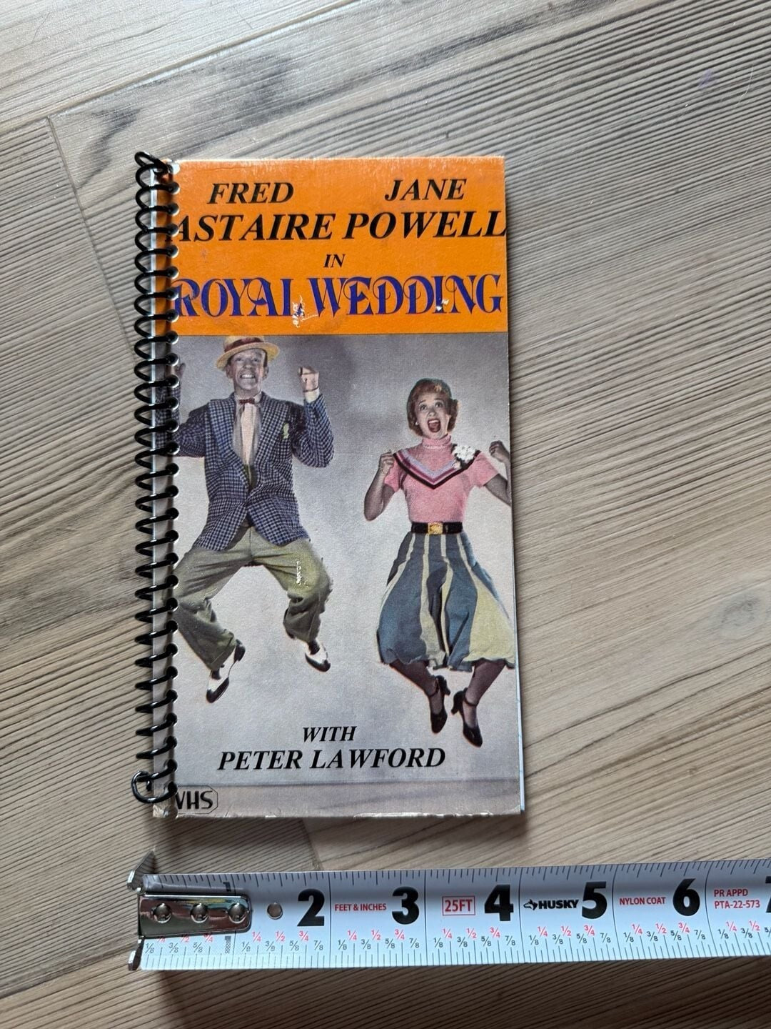 Vintage Royal Wedding (1951) Fred Astaire and Jane Powell VHS Upcycled Notebook