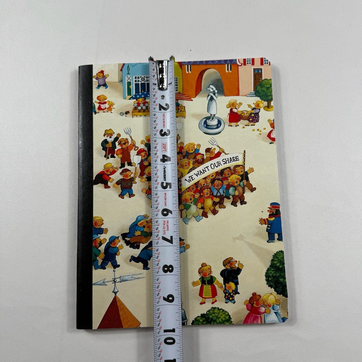Vintage Illustrated 'We Want Our Share' Lined Notebook Journal