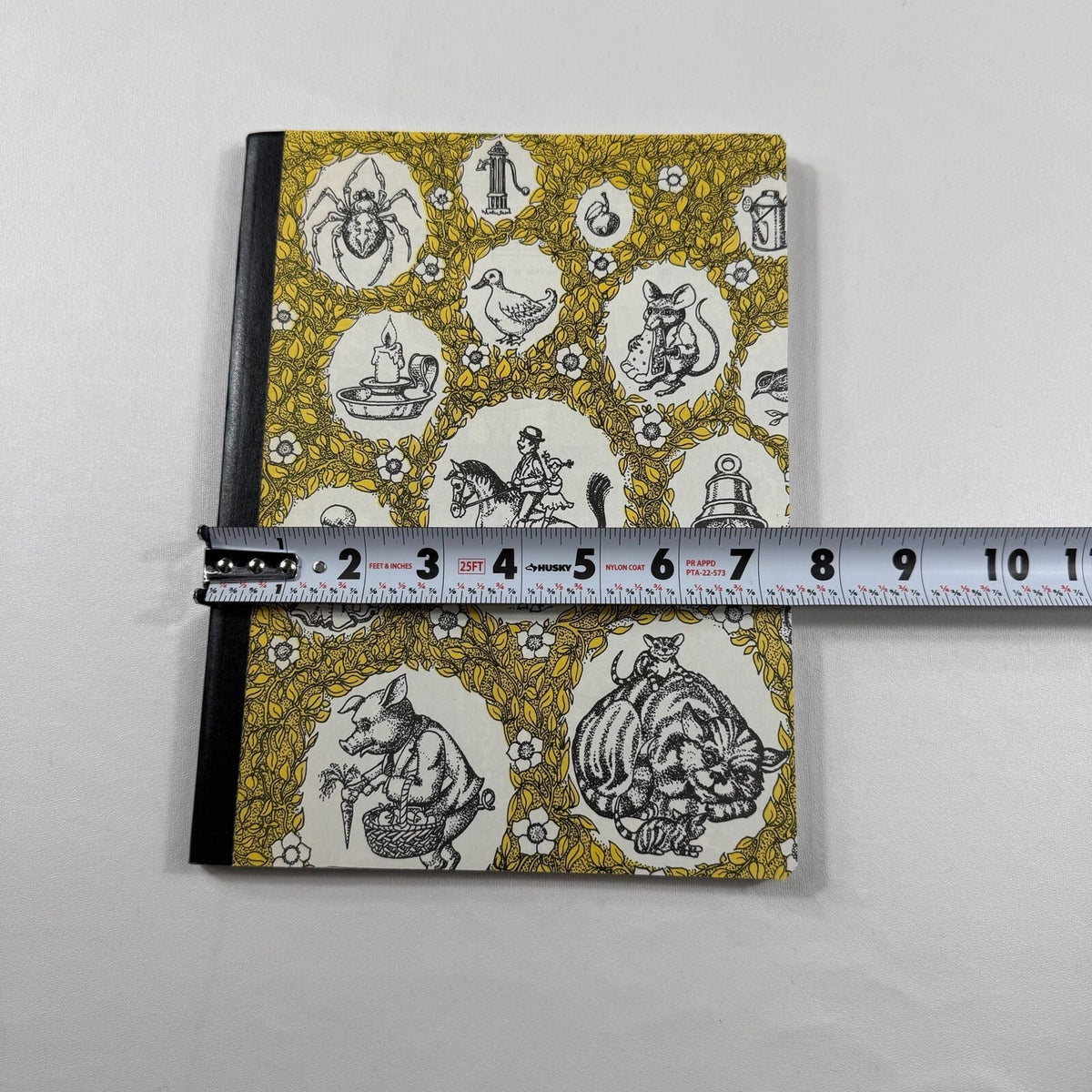 Vintage Yellow Floral Pattern Cover Lined Notebook Journal