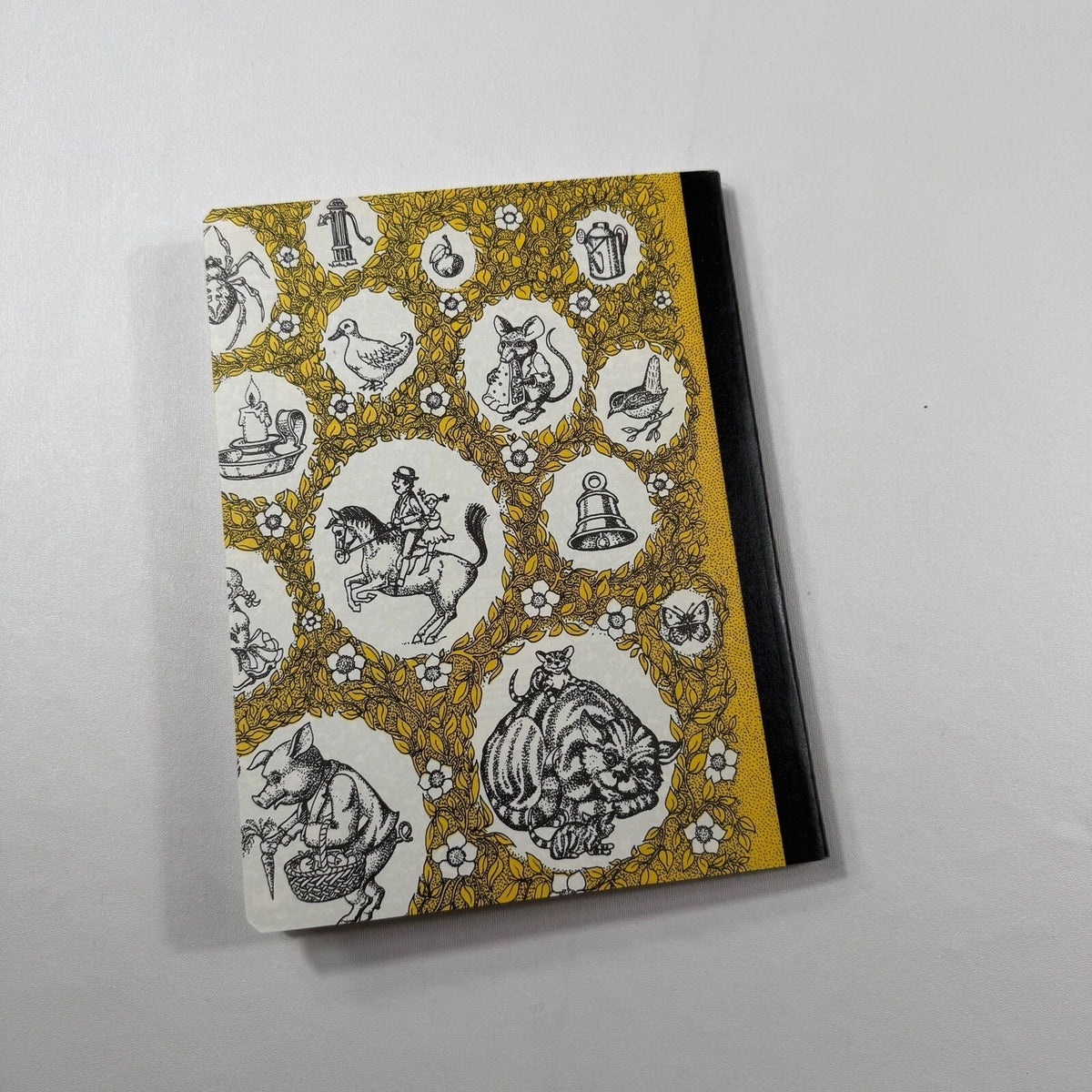Vintage Yellow Floral Pattern Cover Lined Notebook Journal