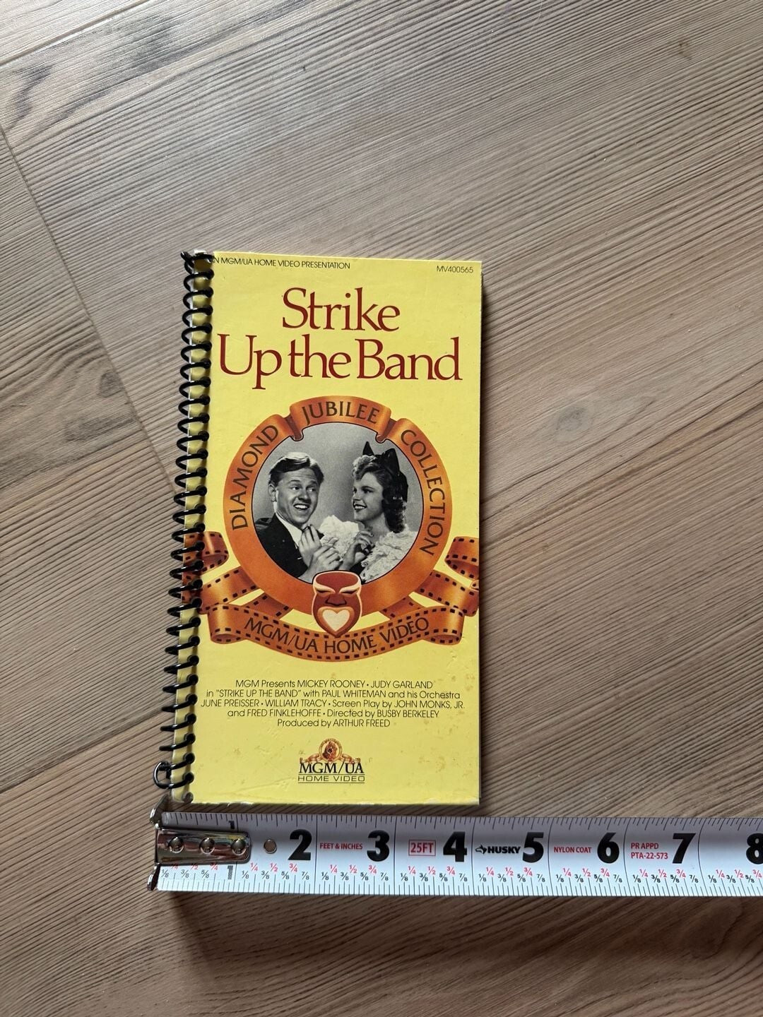 Upcycled Strike Up The Band Movie VHS Case Spiral Bound Notebook