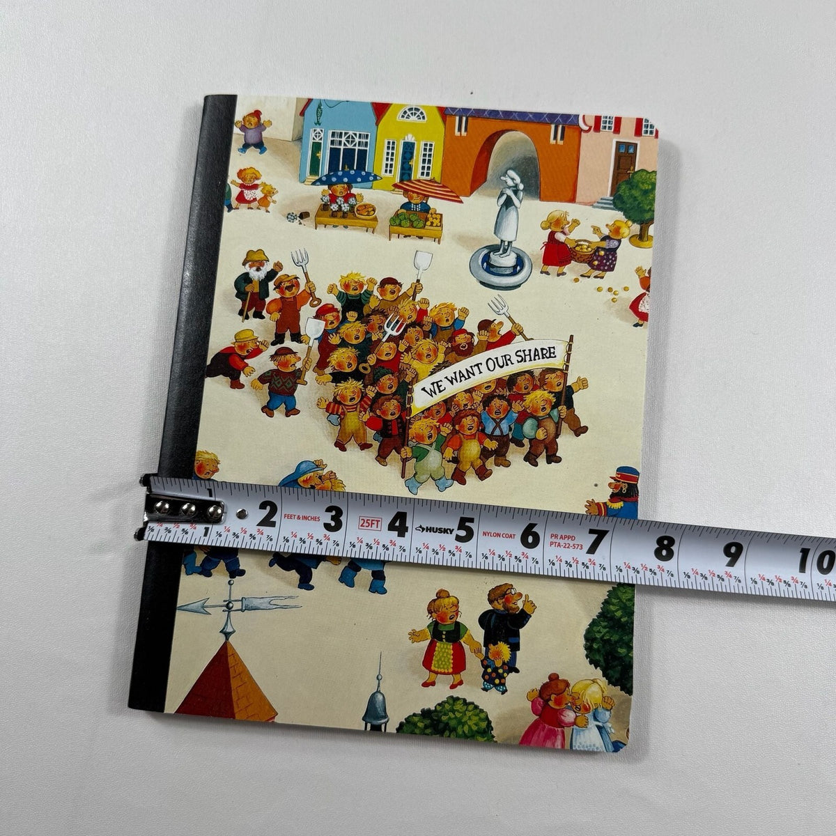 Vintage Illustrated 'We Want Our Share' Lined Notebook Journal