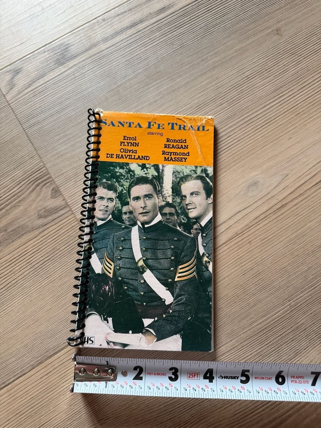 Santa Fe Trail (1940) VHS Goodtimes Home Video Notebook Repurposed