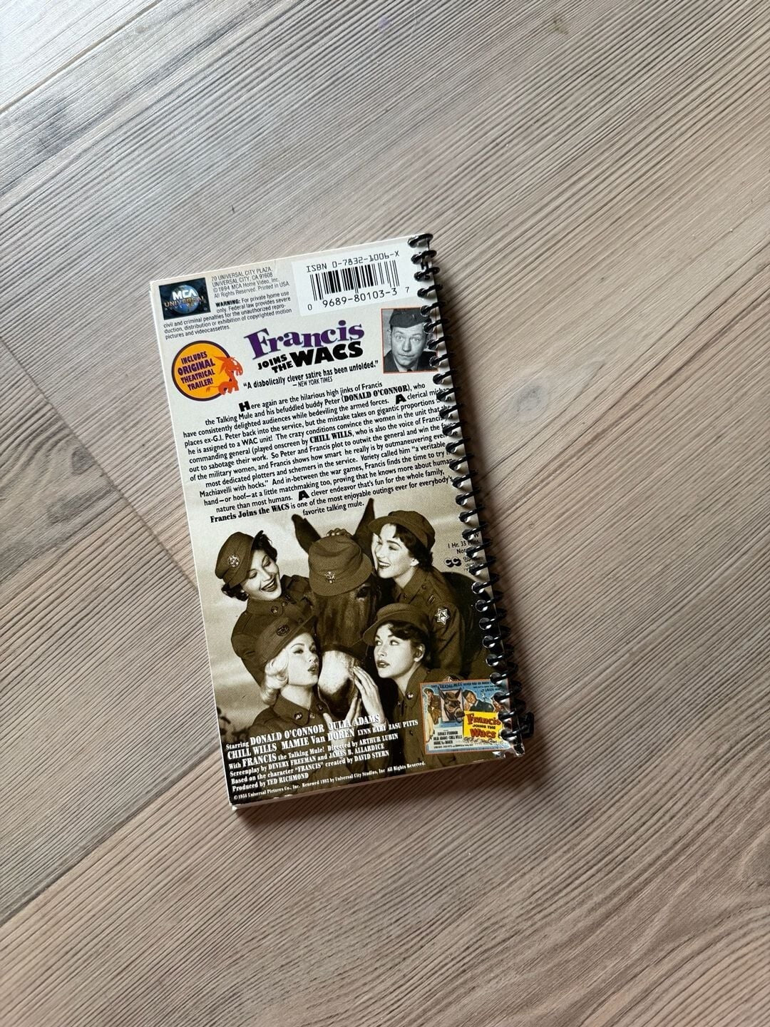 Francis Joins the WACS Vintage Movie Memorabilia Spiral Notebook