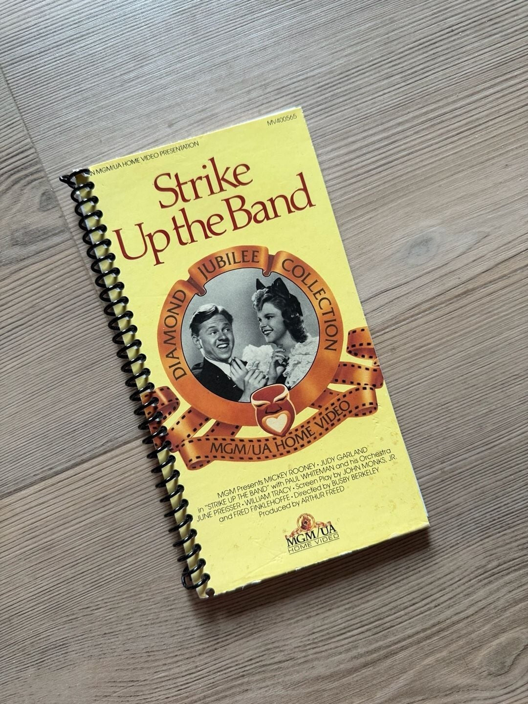 Upcycled Strike Up The Band Movie VHS Case Spiral Bound Notebook