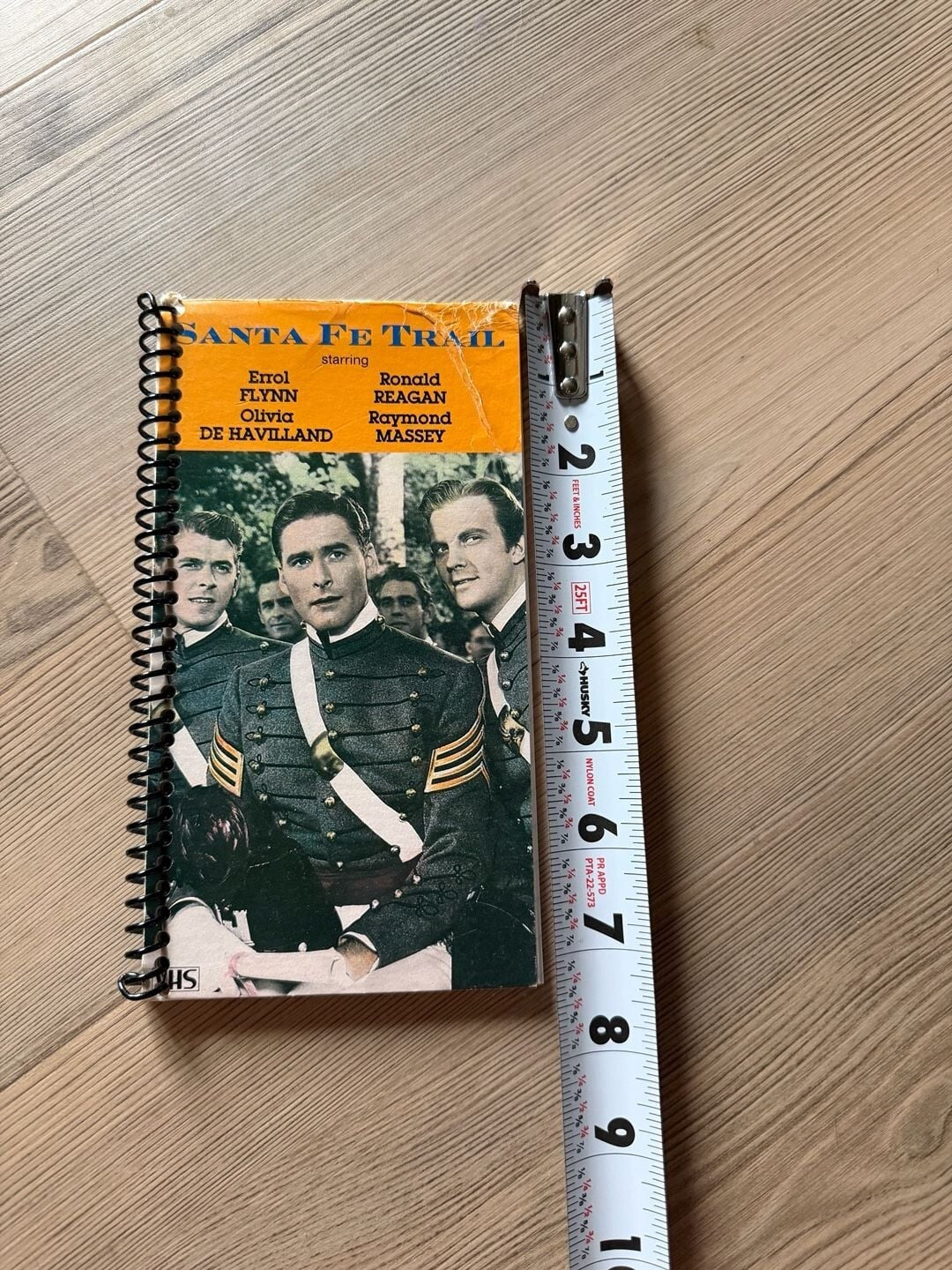 Santa Fe Trail (1940) VHS Goodtimes Home Video Notebook Repurposed