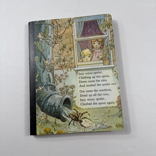 Vintage Incy Wincy Spider Lined Notebook Journal