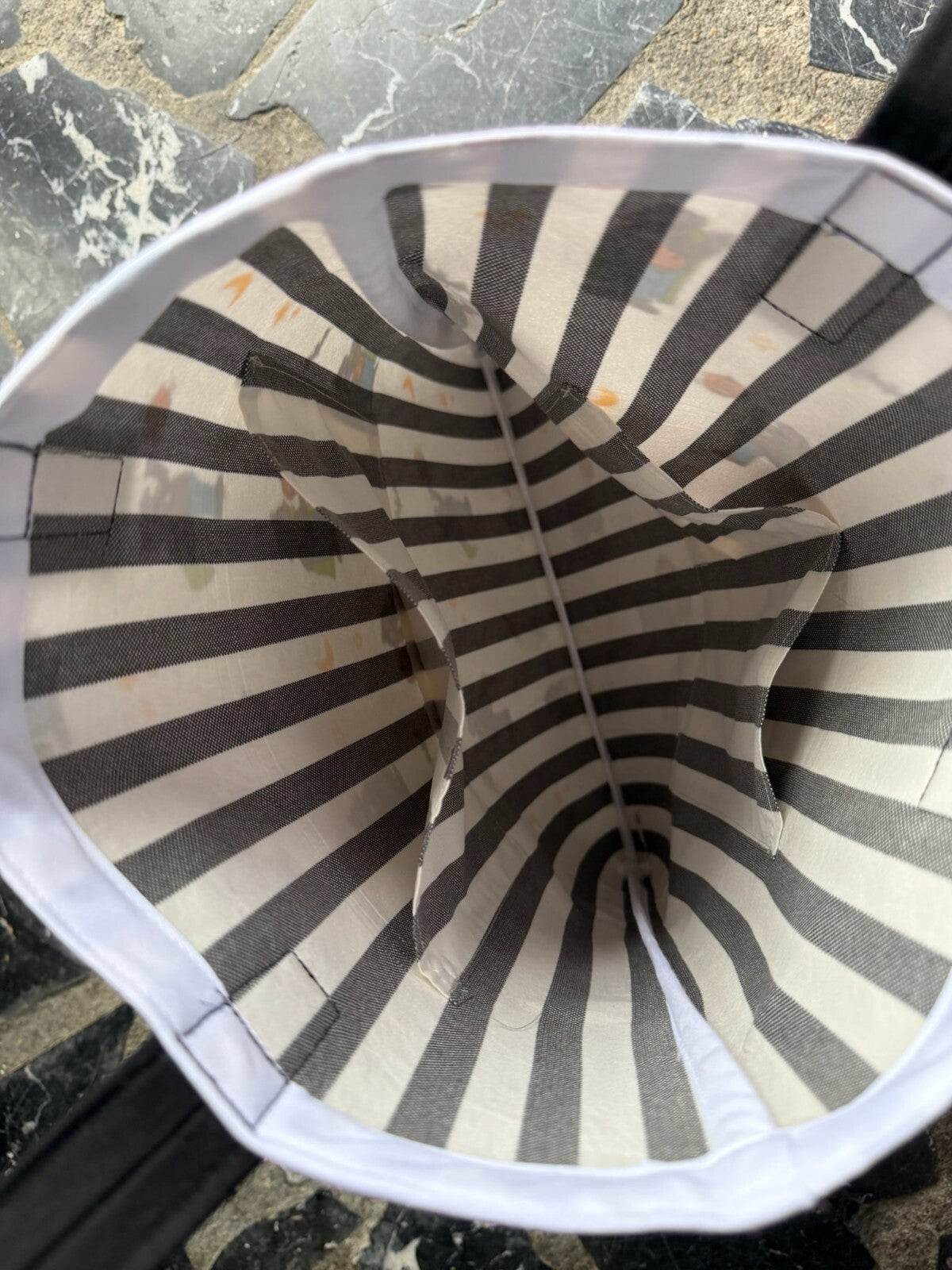 Handmade Halloween Themed Tote Bag with Black Handles