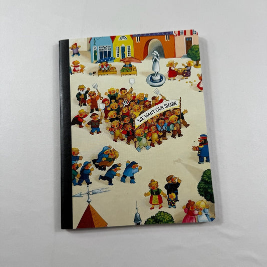 Vintage Illustrated 'We Want Our Share' Lined Notebook Journal