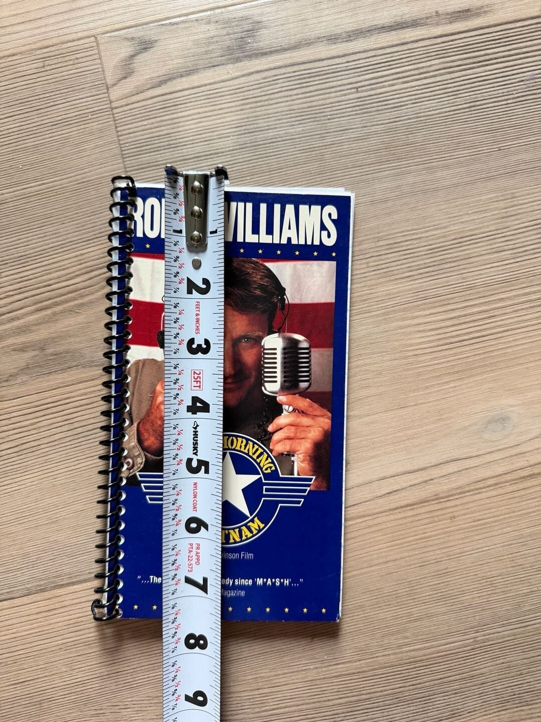 Good Morning, Vietnam Robin Williams Movie VHS Upcycled Spiral Bound Notebook